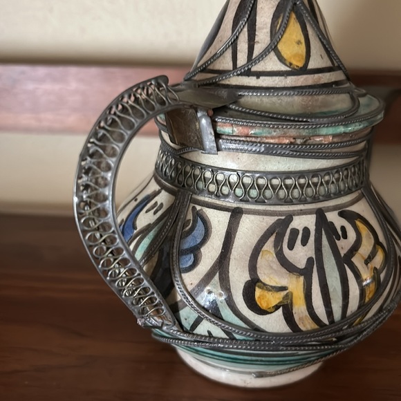 Decorative Made in Morocco ceramic kettle - Picture 6 of 8